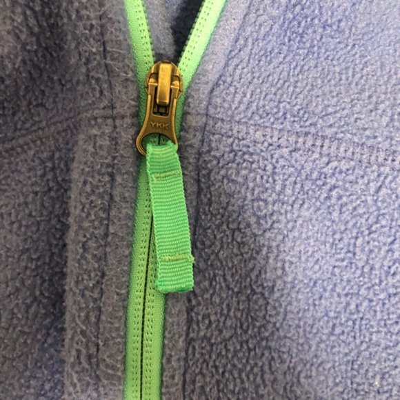 SOLD! LL Bean Blue Fleece Hoodie Jacket - Picture 4 of 9